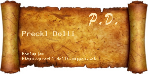 Preckl Dolli névjegykártya